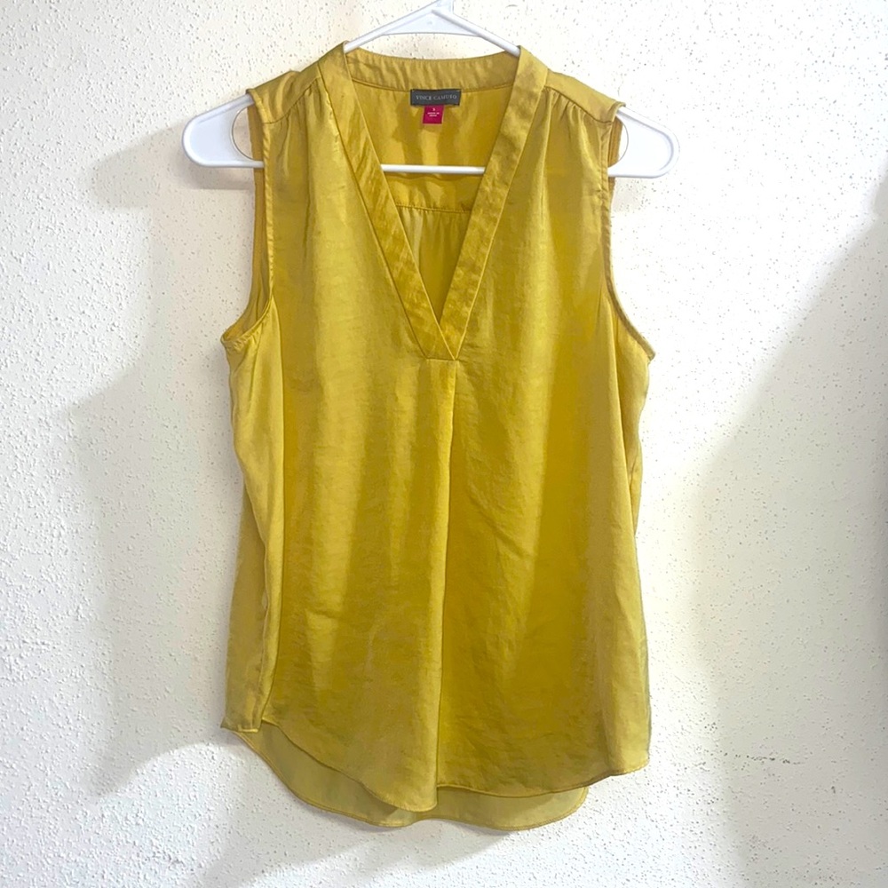 Vince Camuto Sleeveless Yellow Blouse